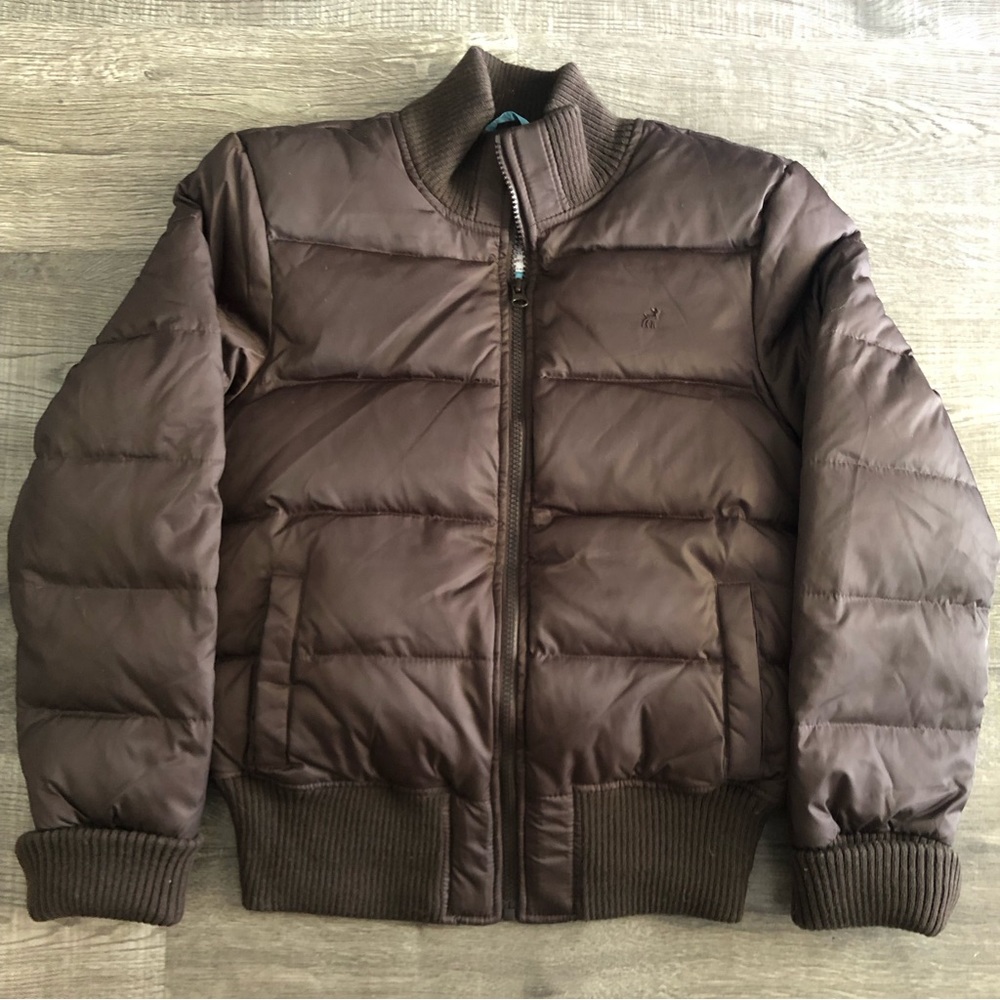 Old Navy Brown Down Feather Puffer Jacket
